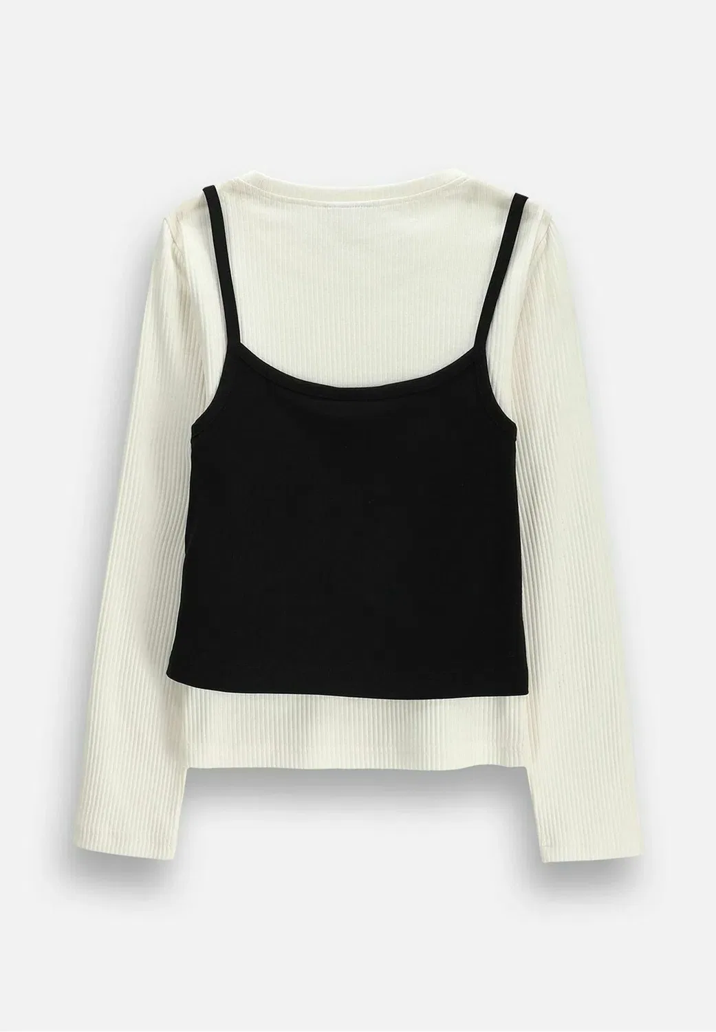 Geripptes lanarmshirt - топ с длинными рукавами Coccodrillo, Off-White — фото 3