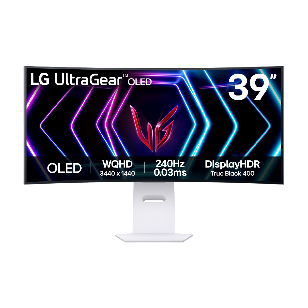 

Игровой изогнутый монитор LG UltraGear 39GS95QE-W, 39", 3440х1440, OLED, 240 Гц, белый