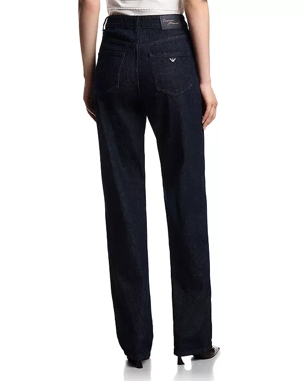 Женские джинсы с высокой посадкой Emporio Armani, Dark Denim — фото 3