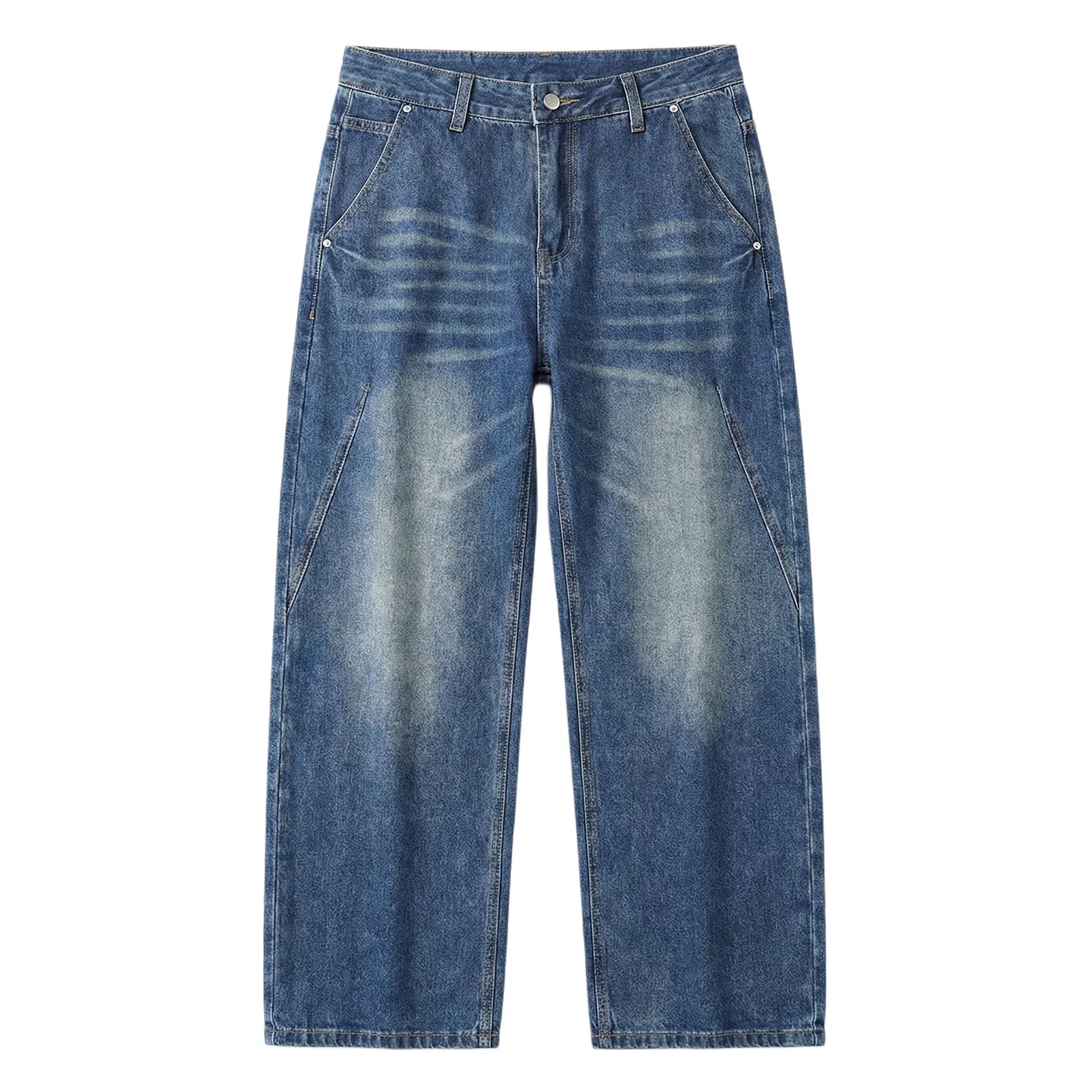 Детские джинсы унисекс повседневные Red bean, Dark Blue