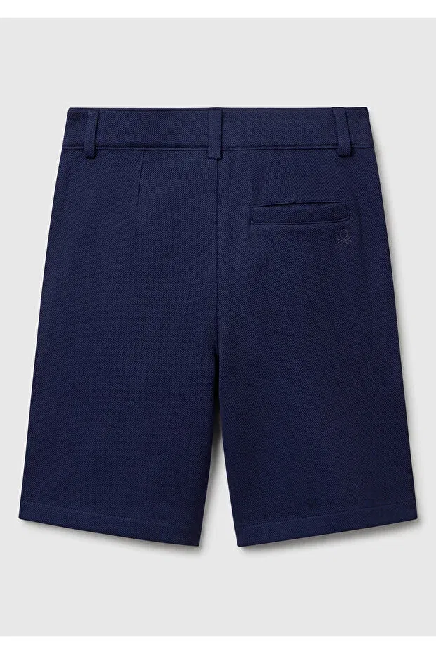Детские шорты для мальчиков хлопковые United Colors Of Benetton, Navy Blue — фото 2