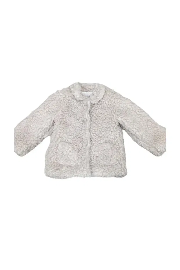 Детское пальто из плюша для девочек Monna Rosa, Beige