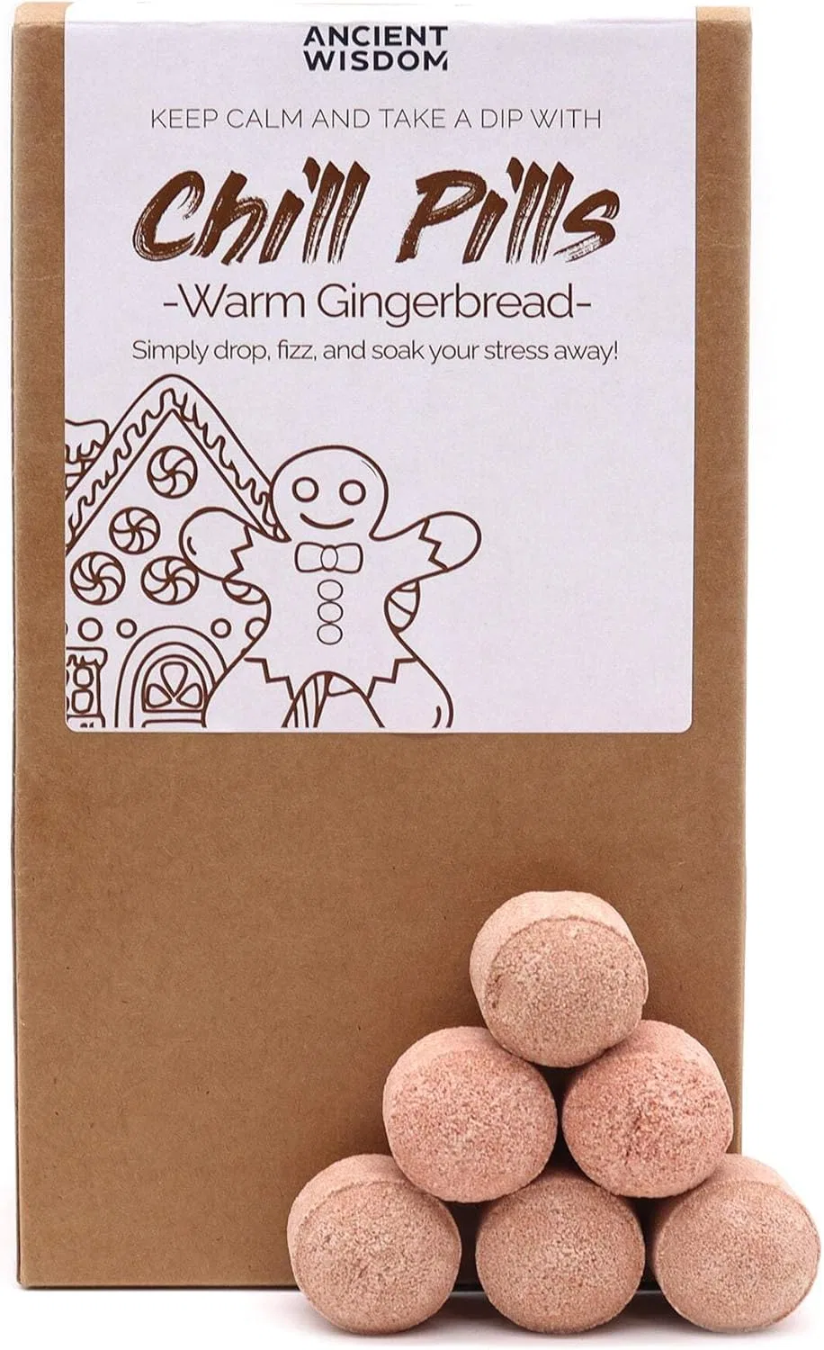 Мини-бомбочки для ванны Gingerbread, Ancient Wisdom, 350 шт, Brown