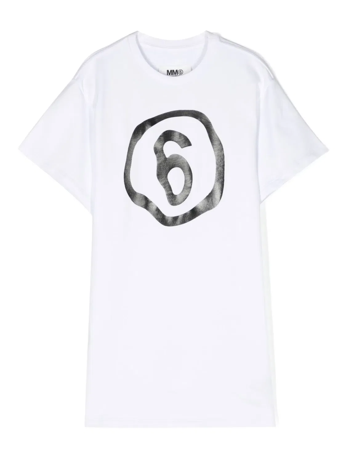 Платье‑футболка с логотипом MM6 Maison Margiela, белый
