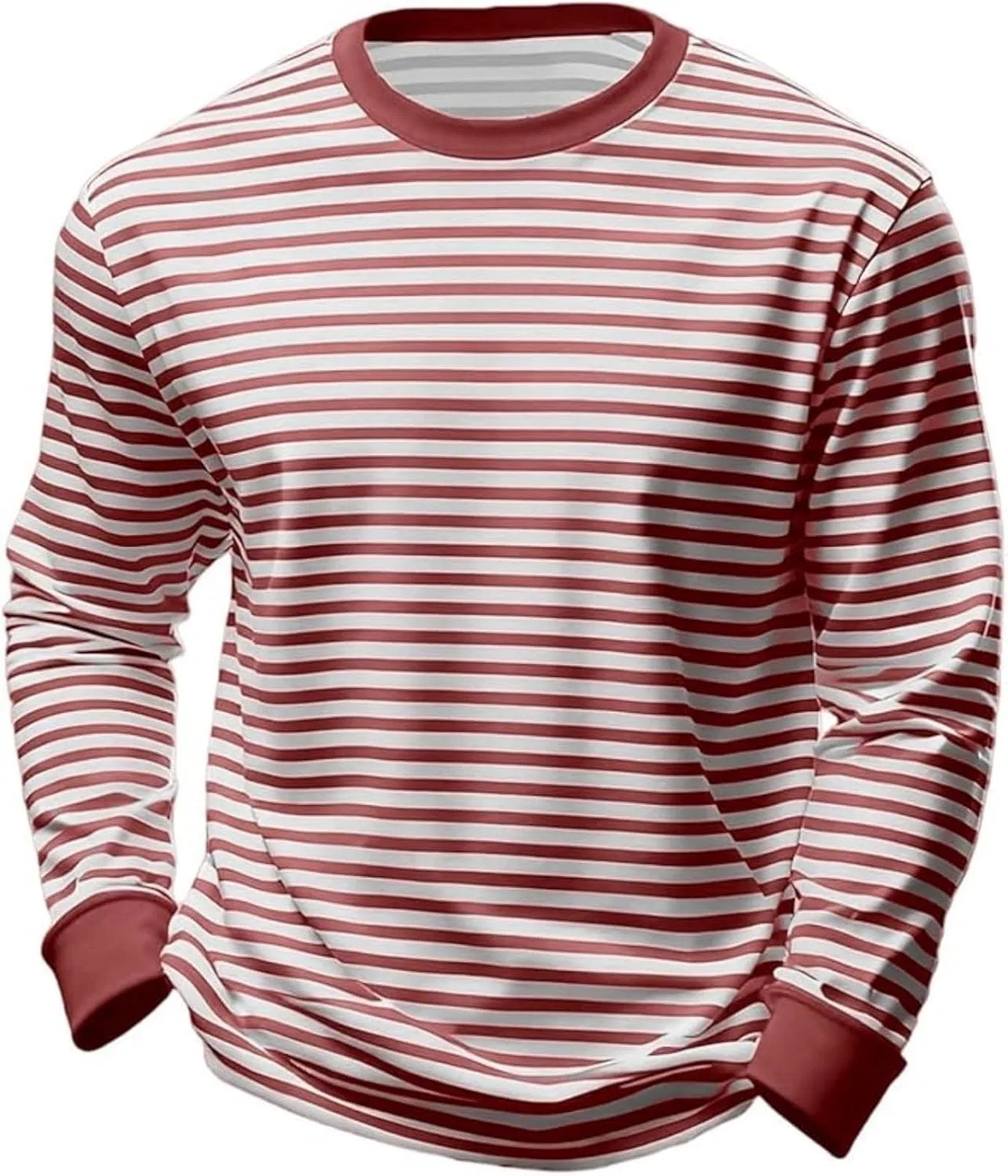 Мужская футболка с полосками Athletic, Brick Red