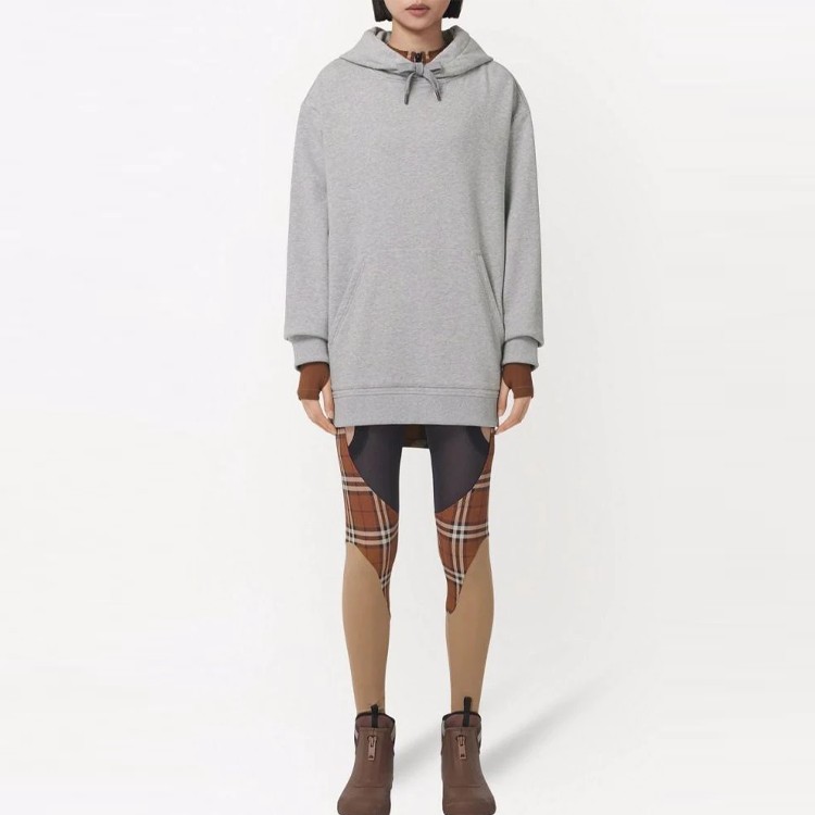 Худи Burberry, с подкладкой, серый