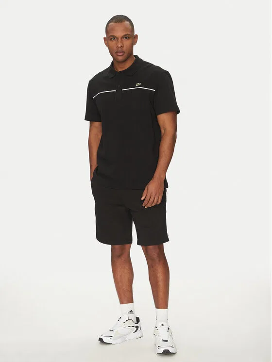 Поло regular fit Lacoste, черный — фото 2