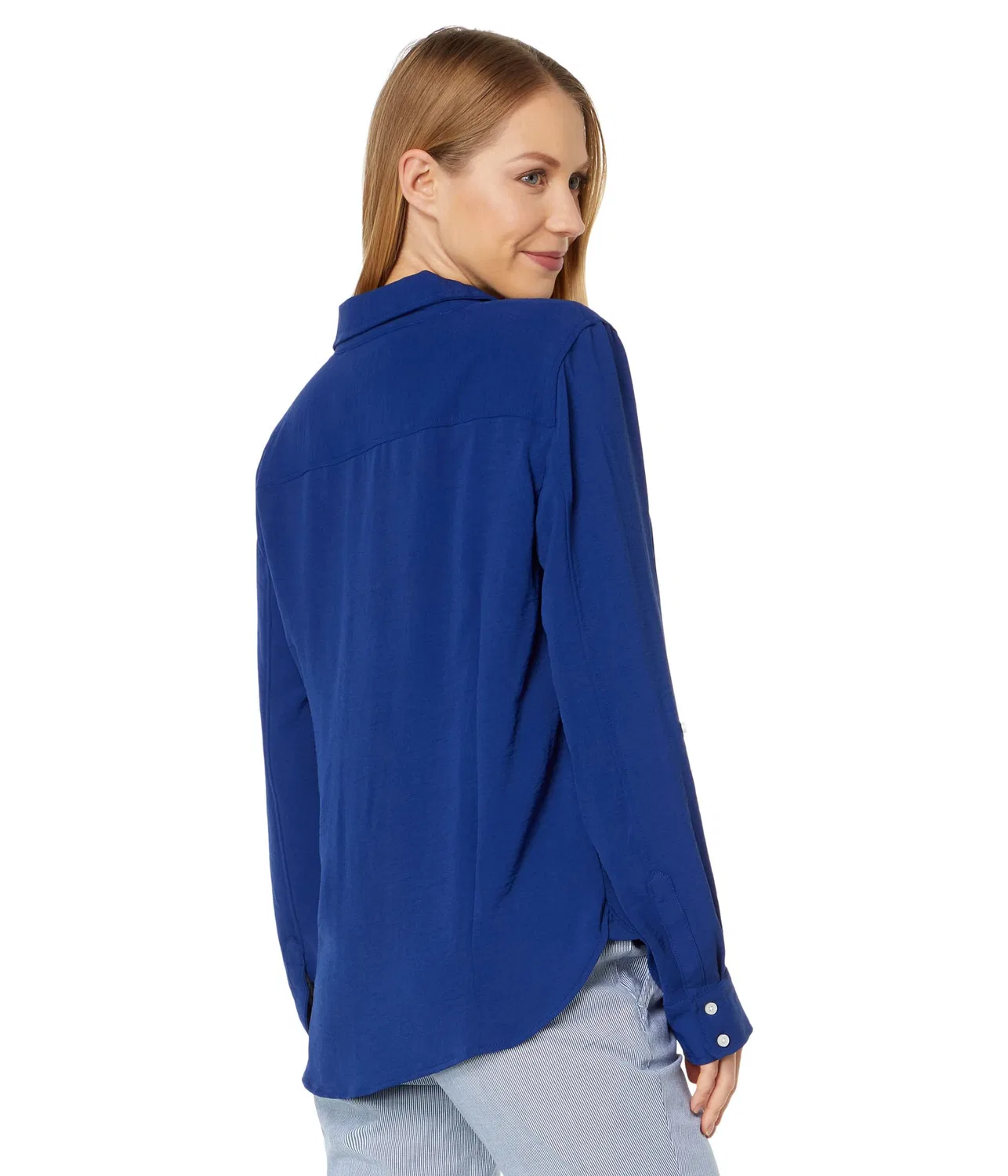 Женская рубашка с длинным рукавом Roll Tab-Aero Tommy Hilfiger, Deep Sea — фото 2