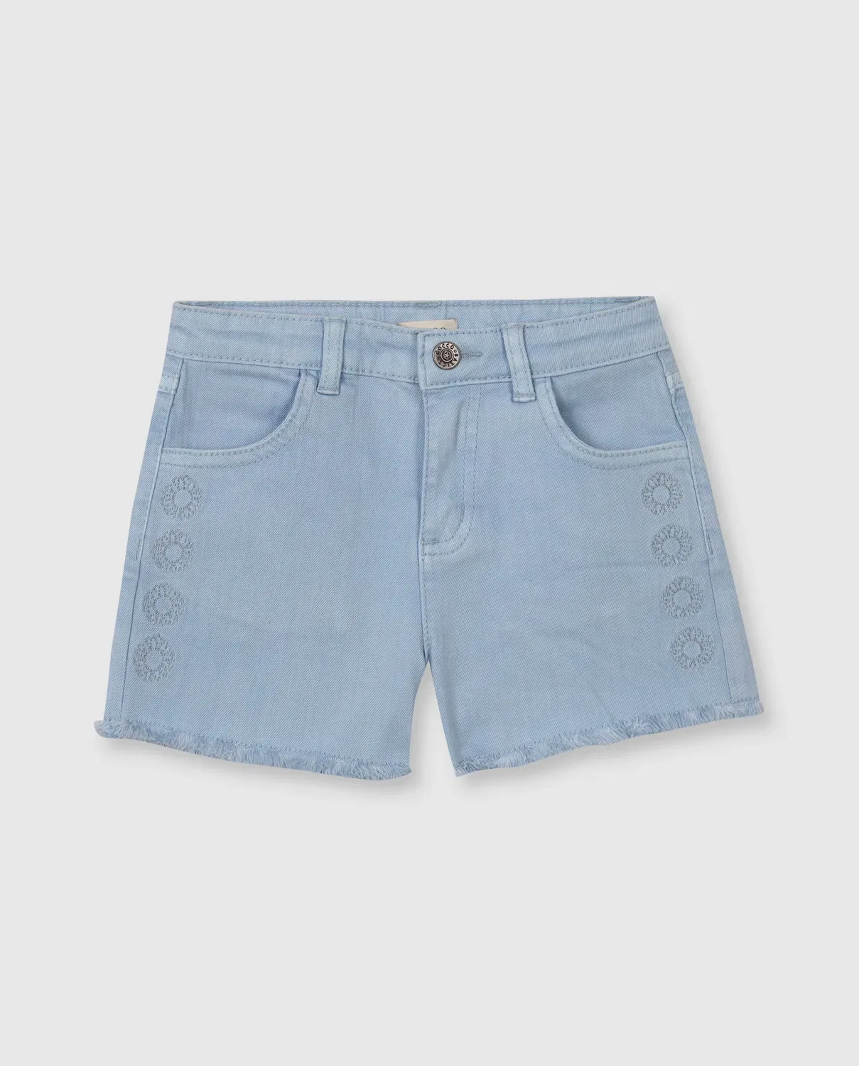 Детские шорты для девочек с вышивкой Denim Gocco, Denim