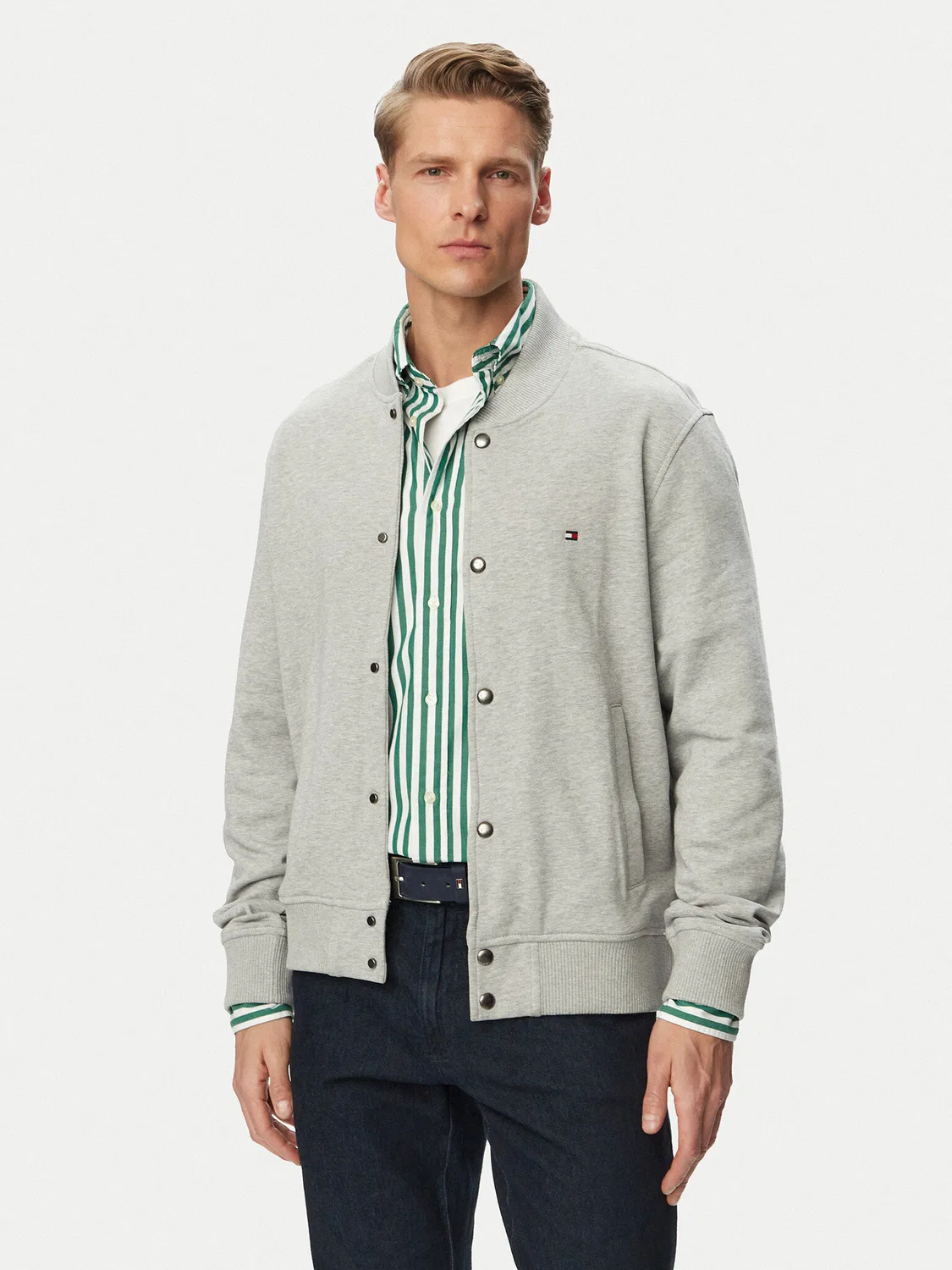 Мужской бомбер стандартного кроя Essential Tommy Hilfiger, серый