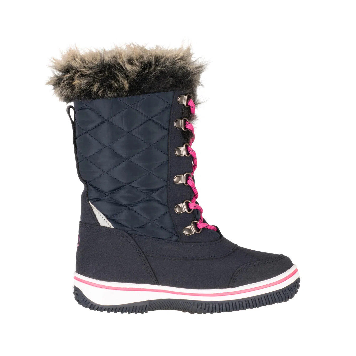 Детские снежные ботинки для девочек Holmenkollen Snow Boots XT Trollkids, Navyblau Rosa — фото 2