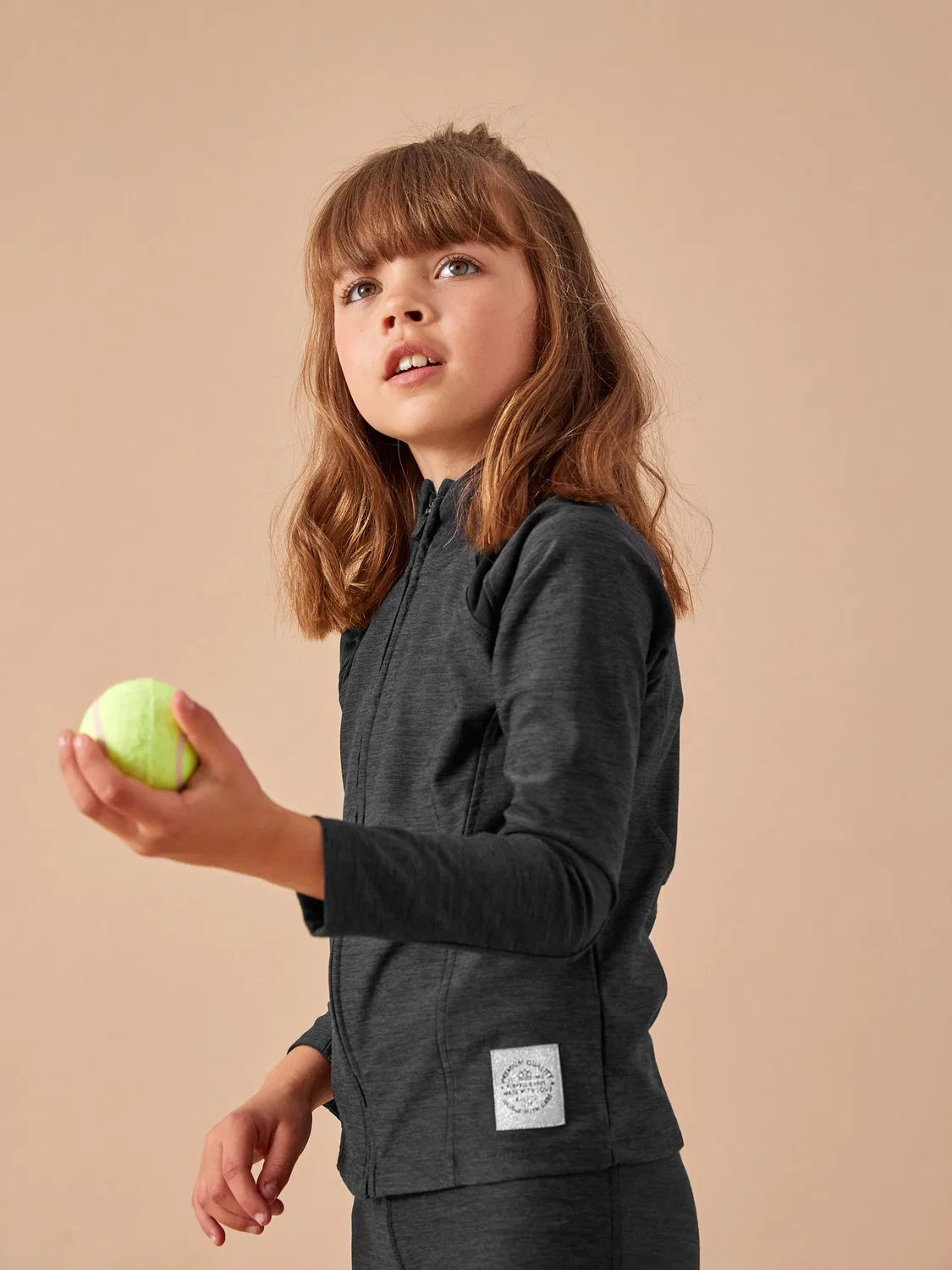 Спортивная куртка на молнии, Black Marl Next, черный