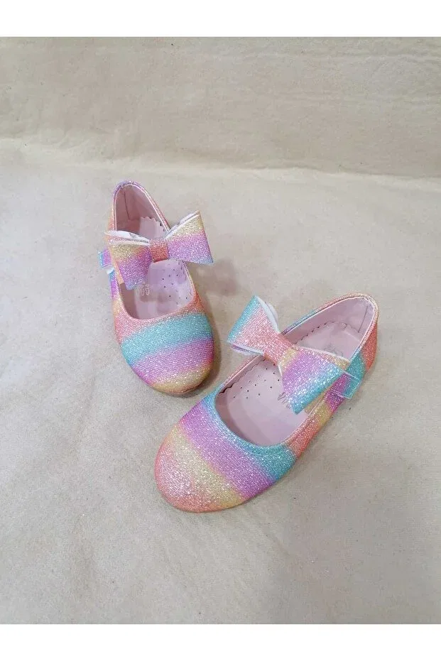 Детские балетки для девочек с ортопедической стелькой Özgür Kids, Colored