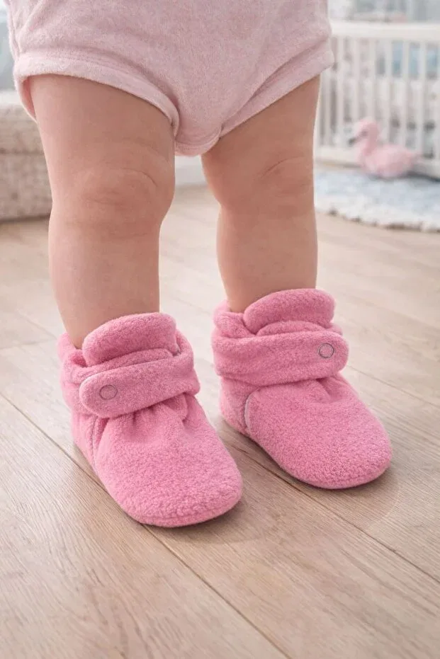 Детские пинетки для новорожденных хлопковые Organic cotton lined Pico Baby, Pink — фото 2