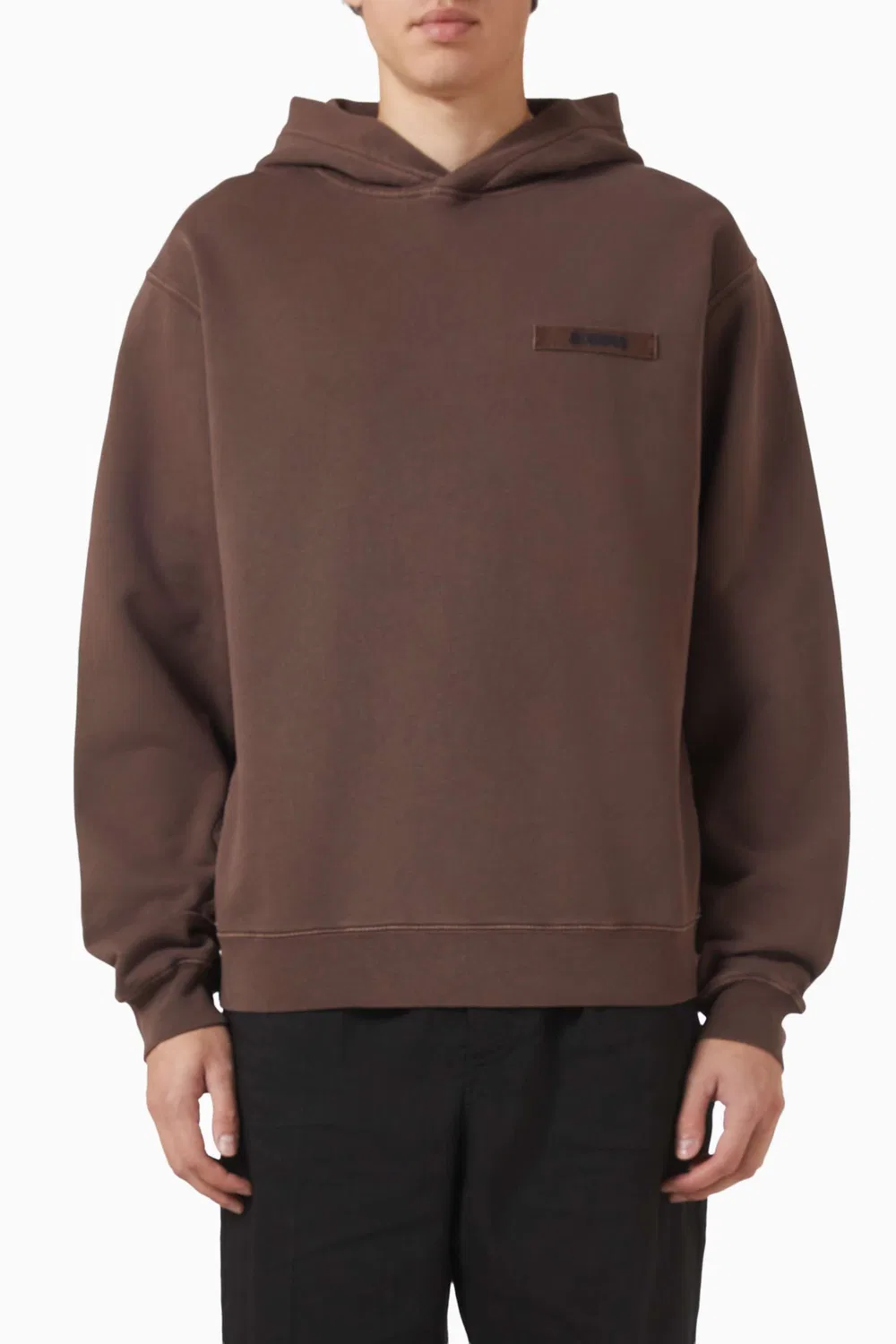 Худи хлопковое Le Gros Grain Jacquemus, коричневый