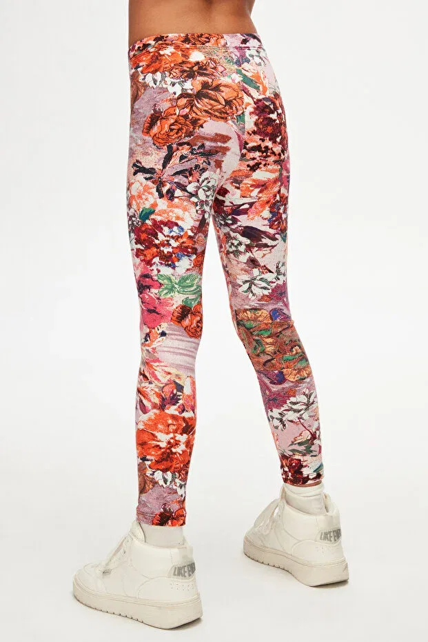 Детские леггинсы для девочек с принтом Mixed Rose Patterned Lovetti, Patterned — фото 4
