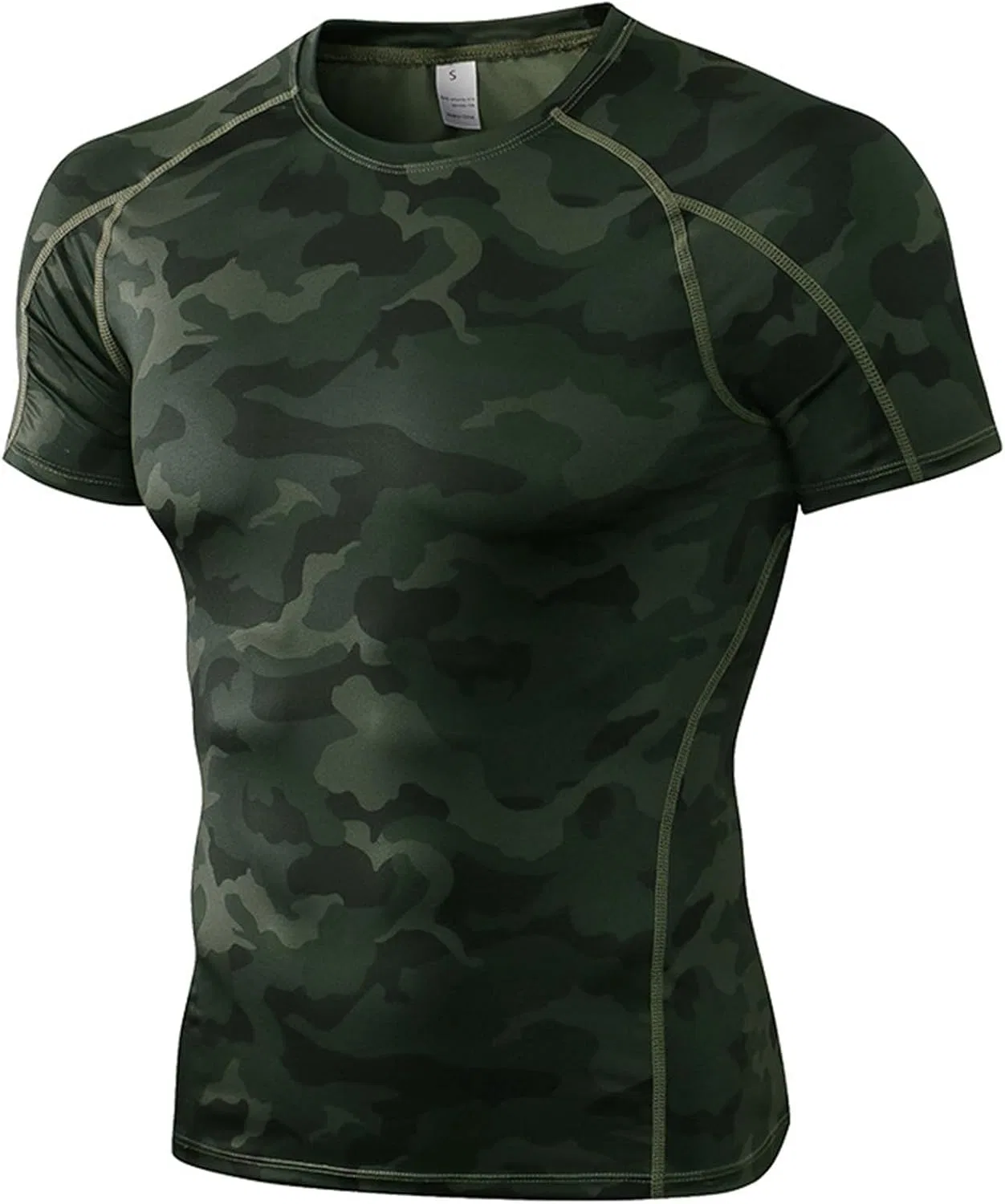 Мужская компрессионная футболка камуфляжная Military, Camouflage