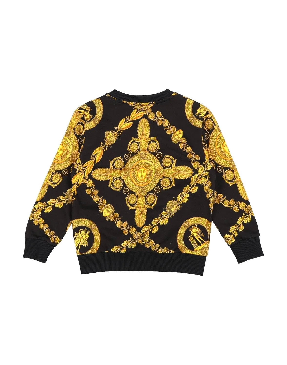 Подростковый свитшот для мальчиков с принтом Versace Young, черный — фото 2