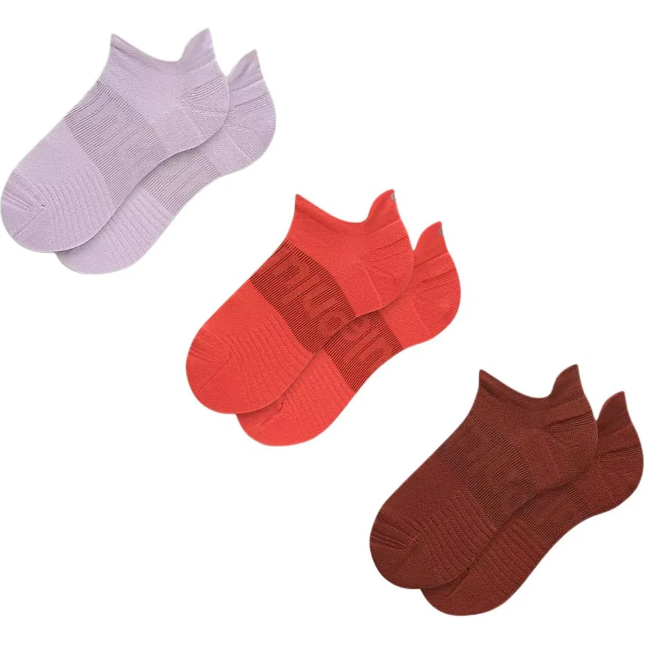 Детские носки с принтом, комплект из 3 пар, Lululemon, Cherry Ember/Lilac Play/Cranberry Charm