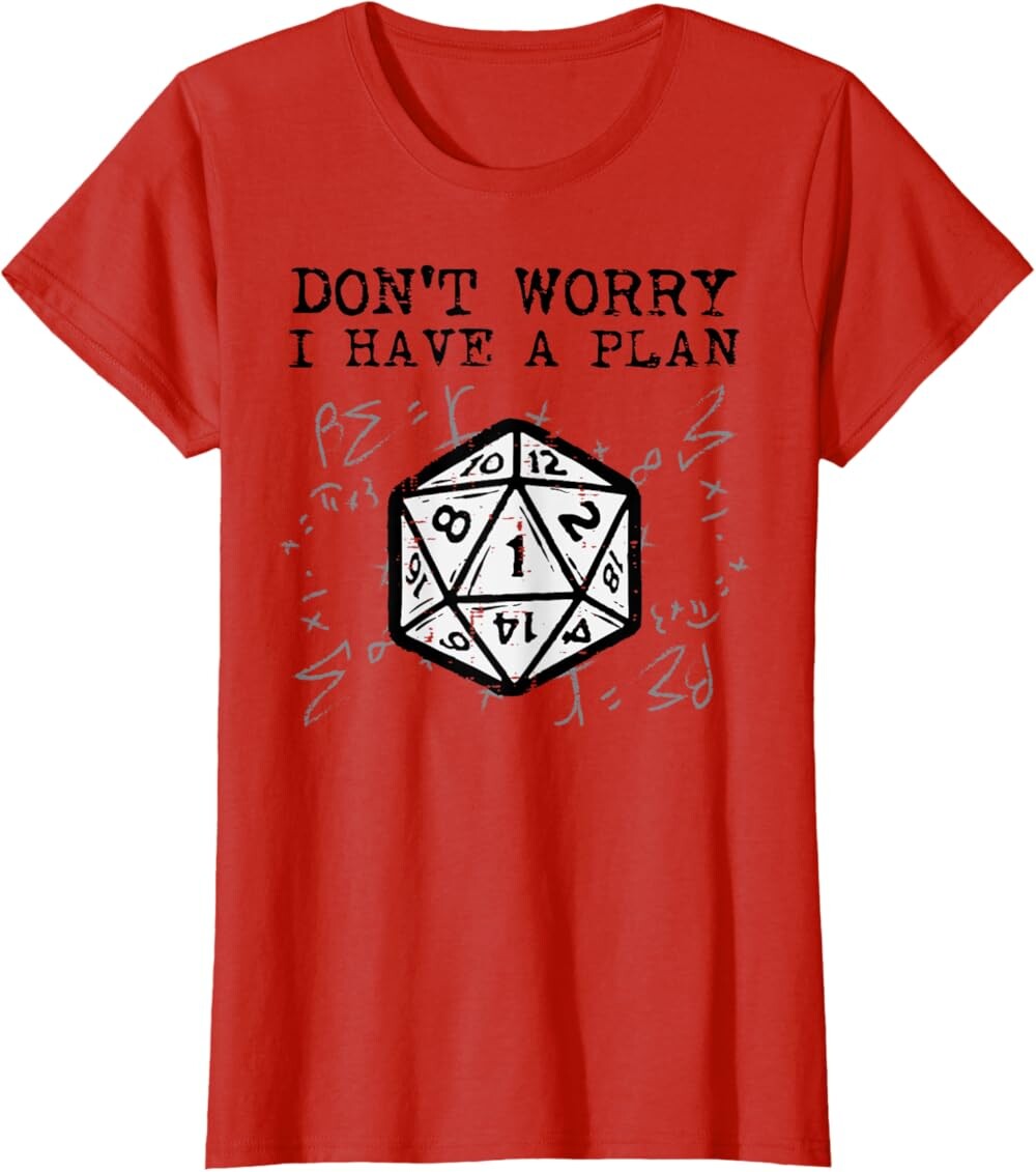 

Женская футболка RPG Gamer Dont Worry I Have Plan, красный