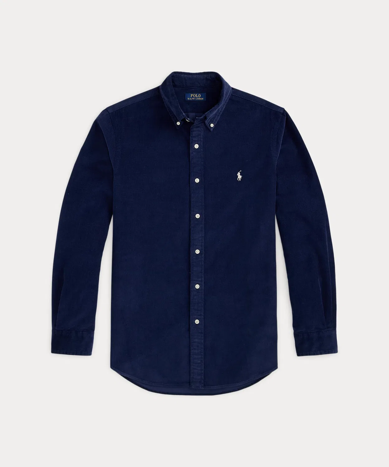 Мужская классическая рубашка из вельвета с длинным рукавомPolo Ralph Lauren, Navy — фото 2