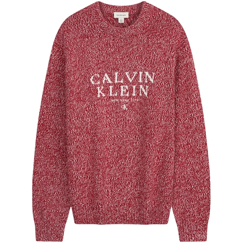 Мужской джемпер с круглым вырезом Calvin Klein, Crimson