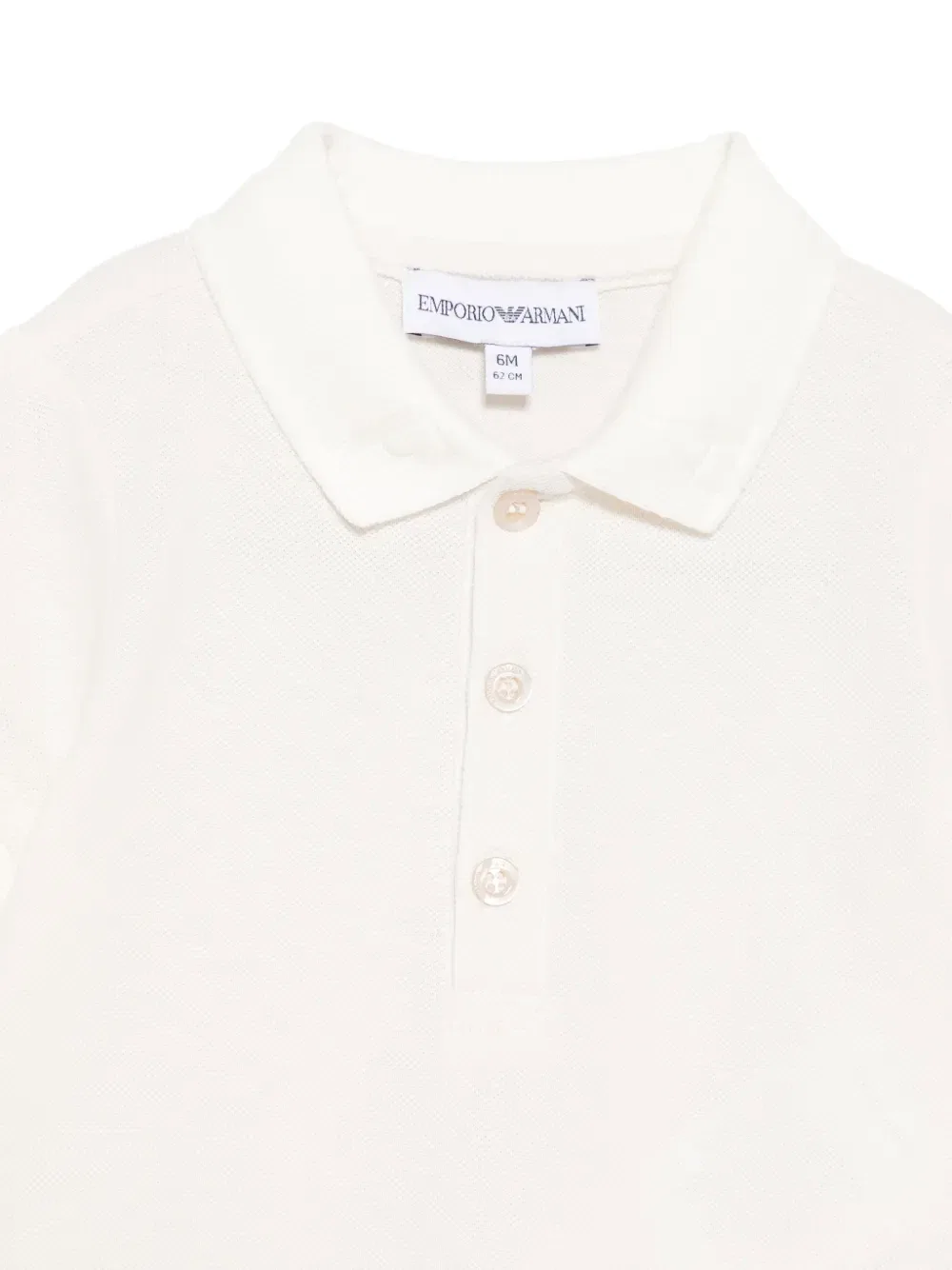 Рубашка-поло с вышитым логотипом Emporio Armani Kids, бежевый — фото 3