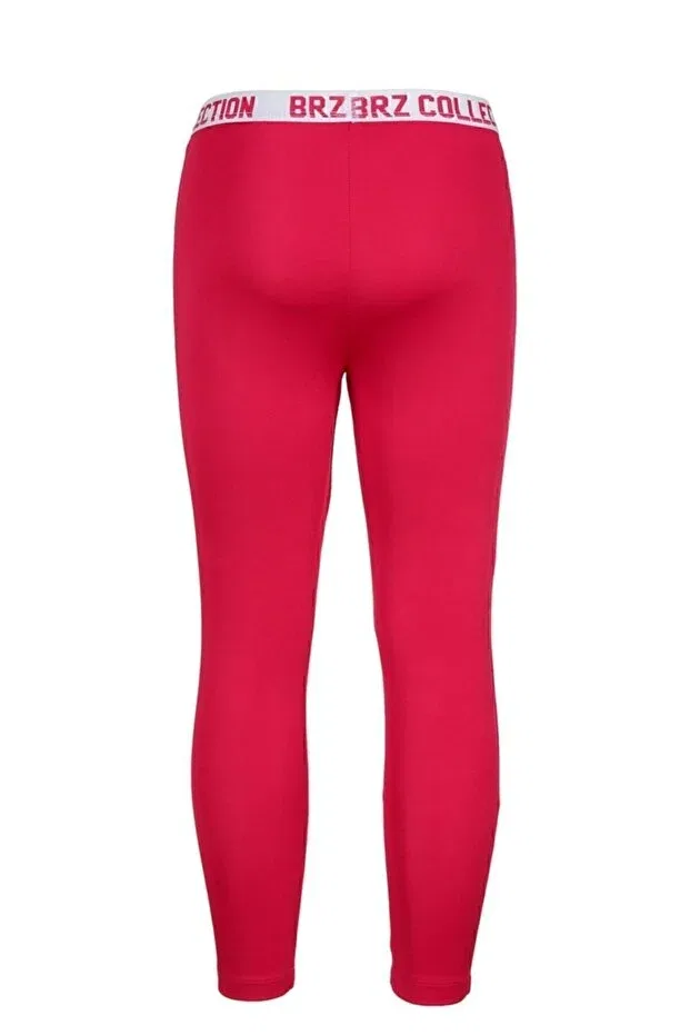 Детские леггинсы для девочек с высокой талией Brz Kids, Red — фото 3