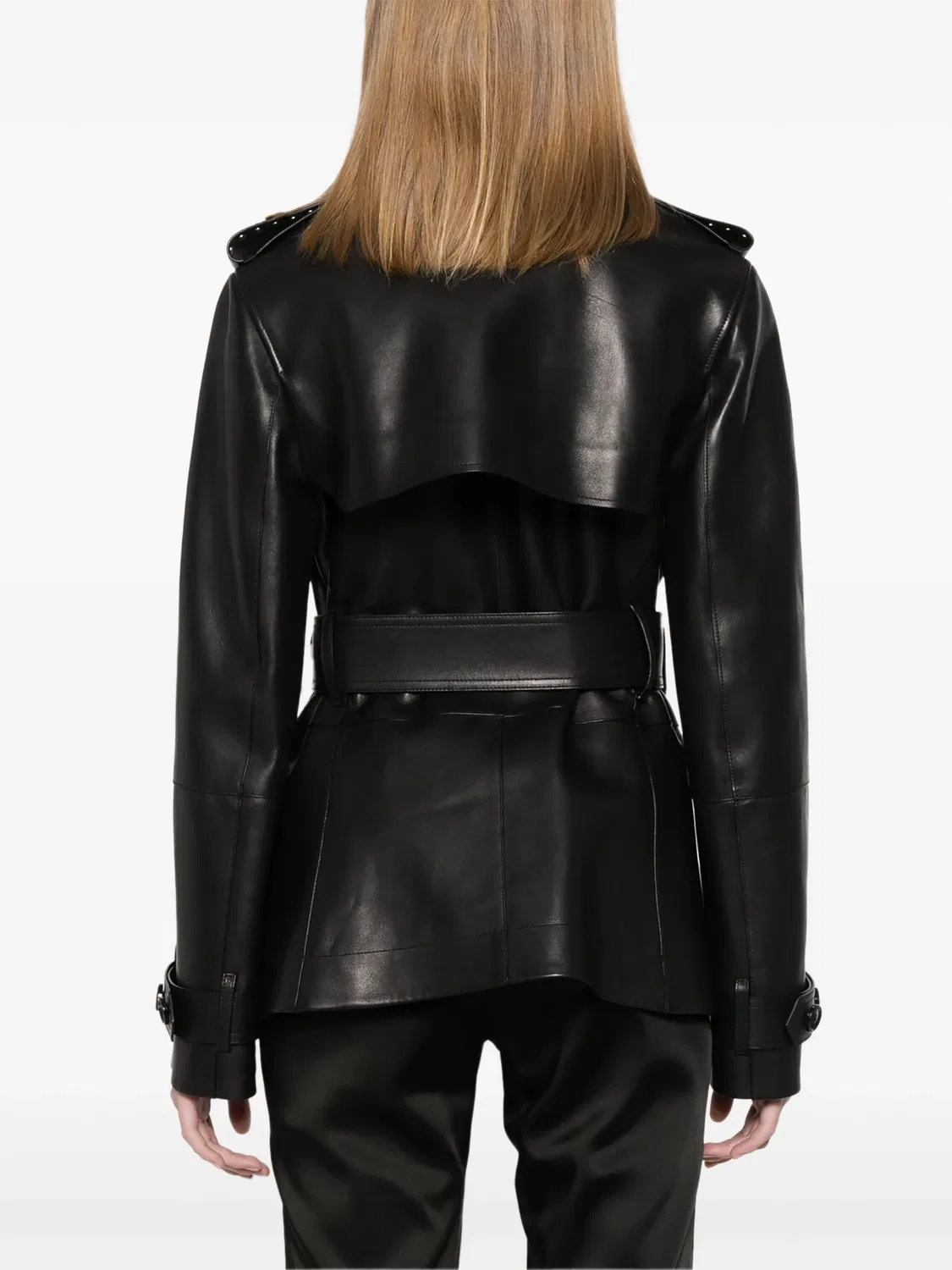 Кожаная куртка Burberry, черный — фото 3