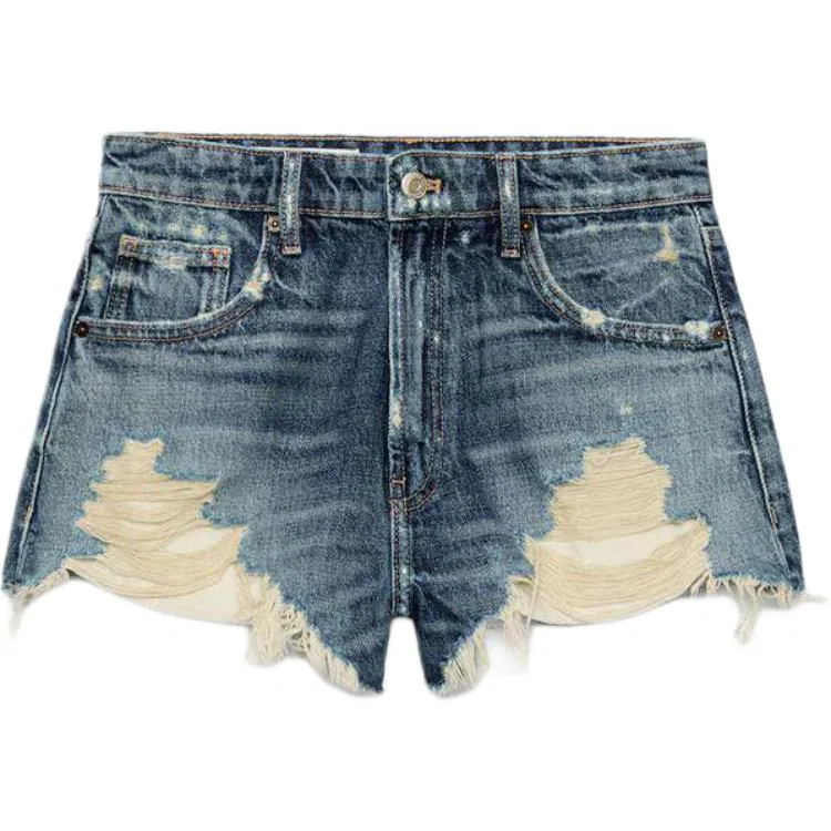 Женские джинсы с широкими штанинами Dark Blue ZARA, Темно-Синий