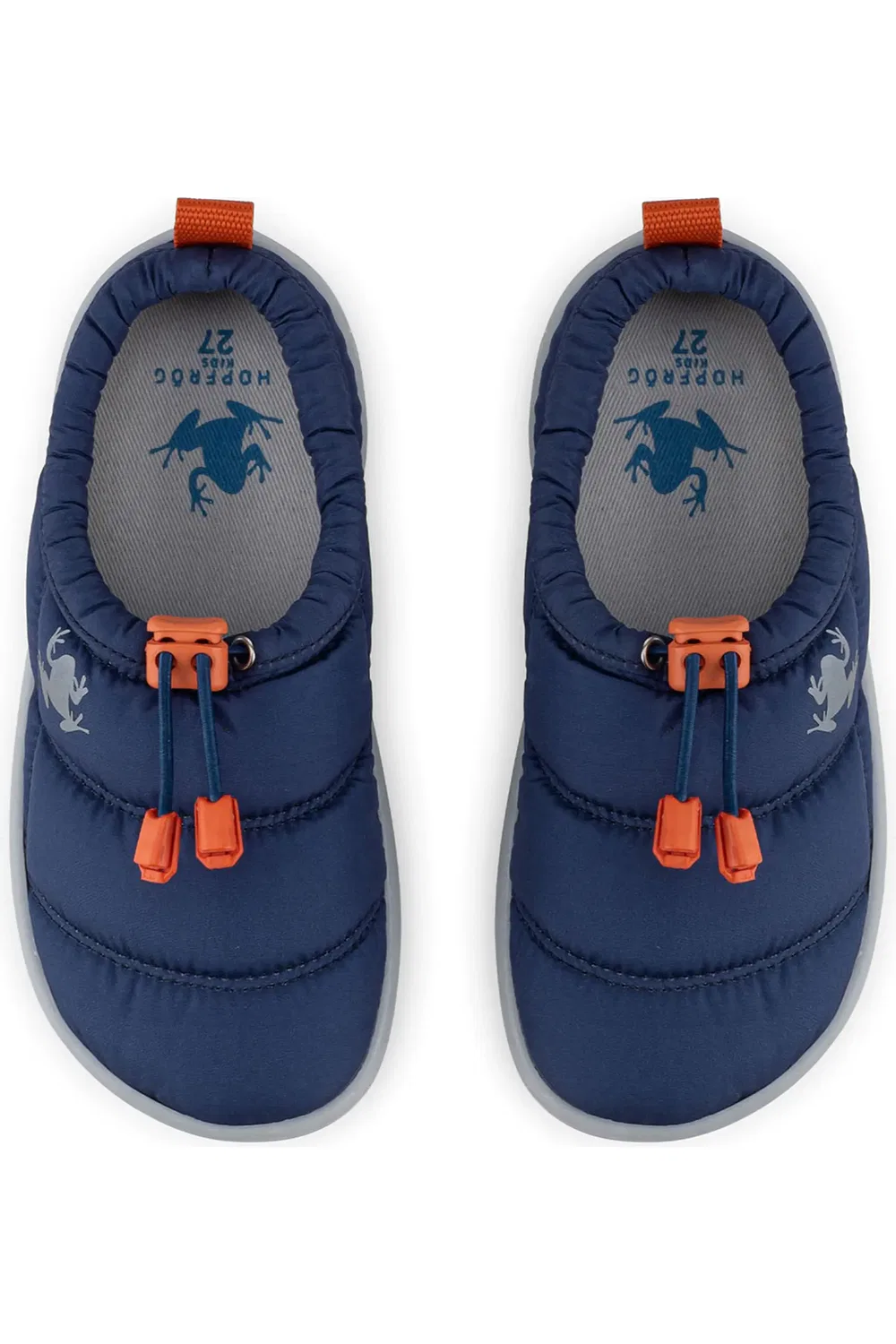 Детские тапочки слипоны на широкую стопу Hoppuff Hopfrög Kids, Dynamic Navy — фото 4