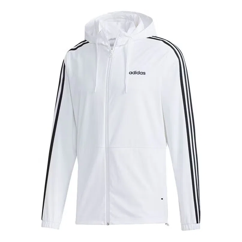 Ветровка с длинным рукавом Essential 3-Stripes Adidas, белая