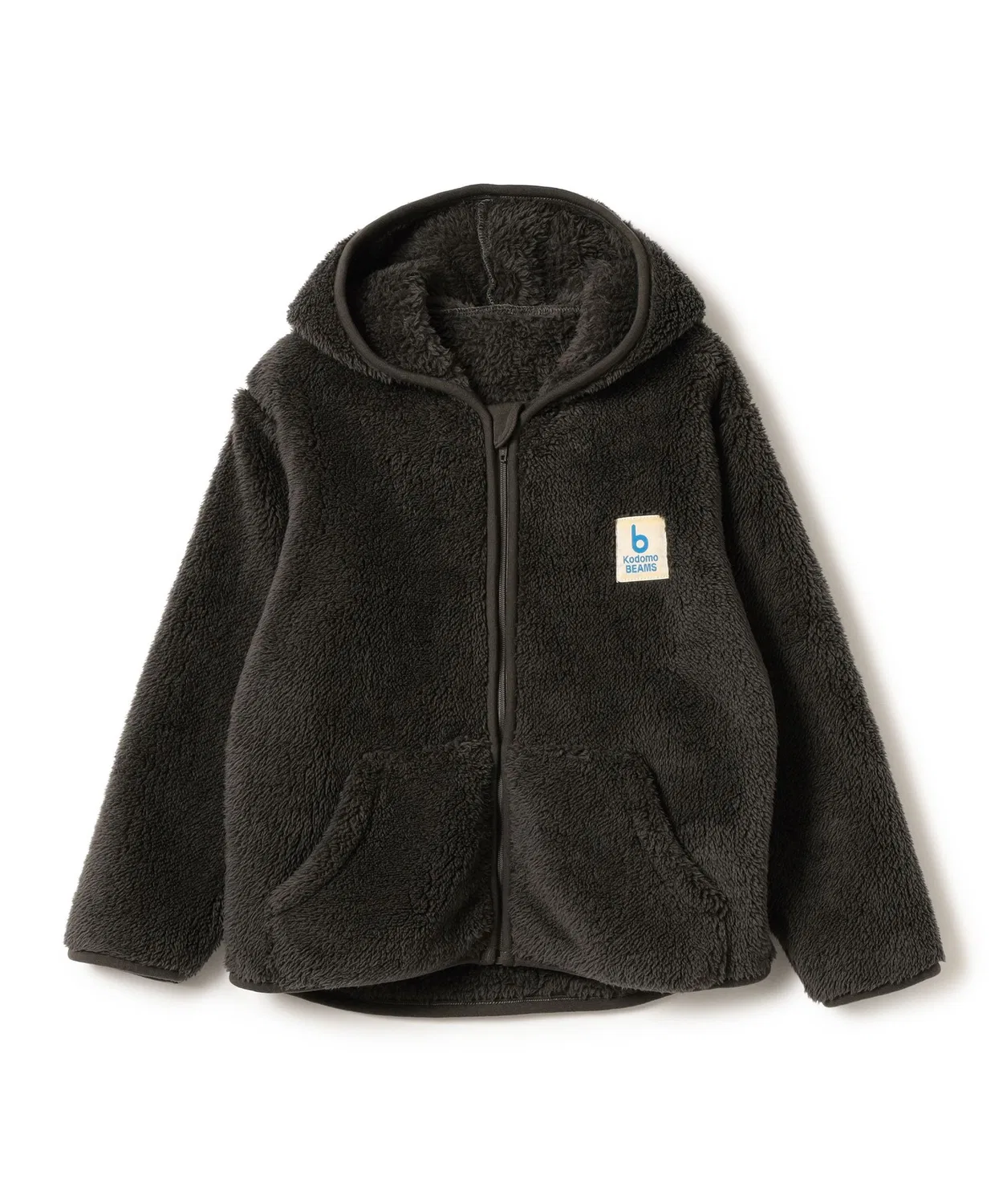 Детский флисовый худи на молнии Kodomo Beams, Charcoal Grey
