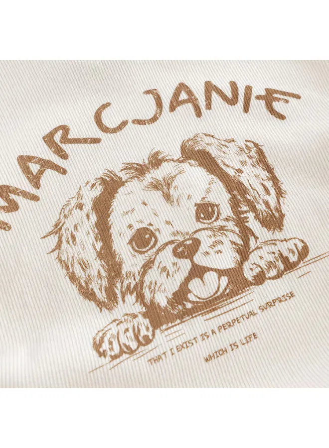 Футболка с принтом Sweet And Cool Retro V-neck Marc&Janie, бежевый — фото 3