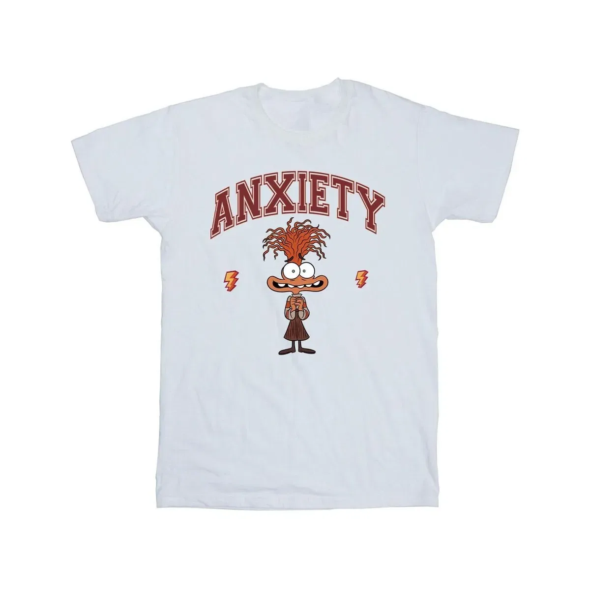 Футболка из хлопка с принтом Anxiety Inside Out, White