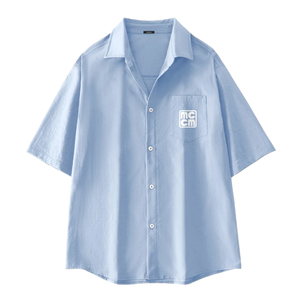 Рубашка детская с воротником MINISO, Light Blue