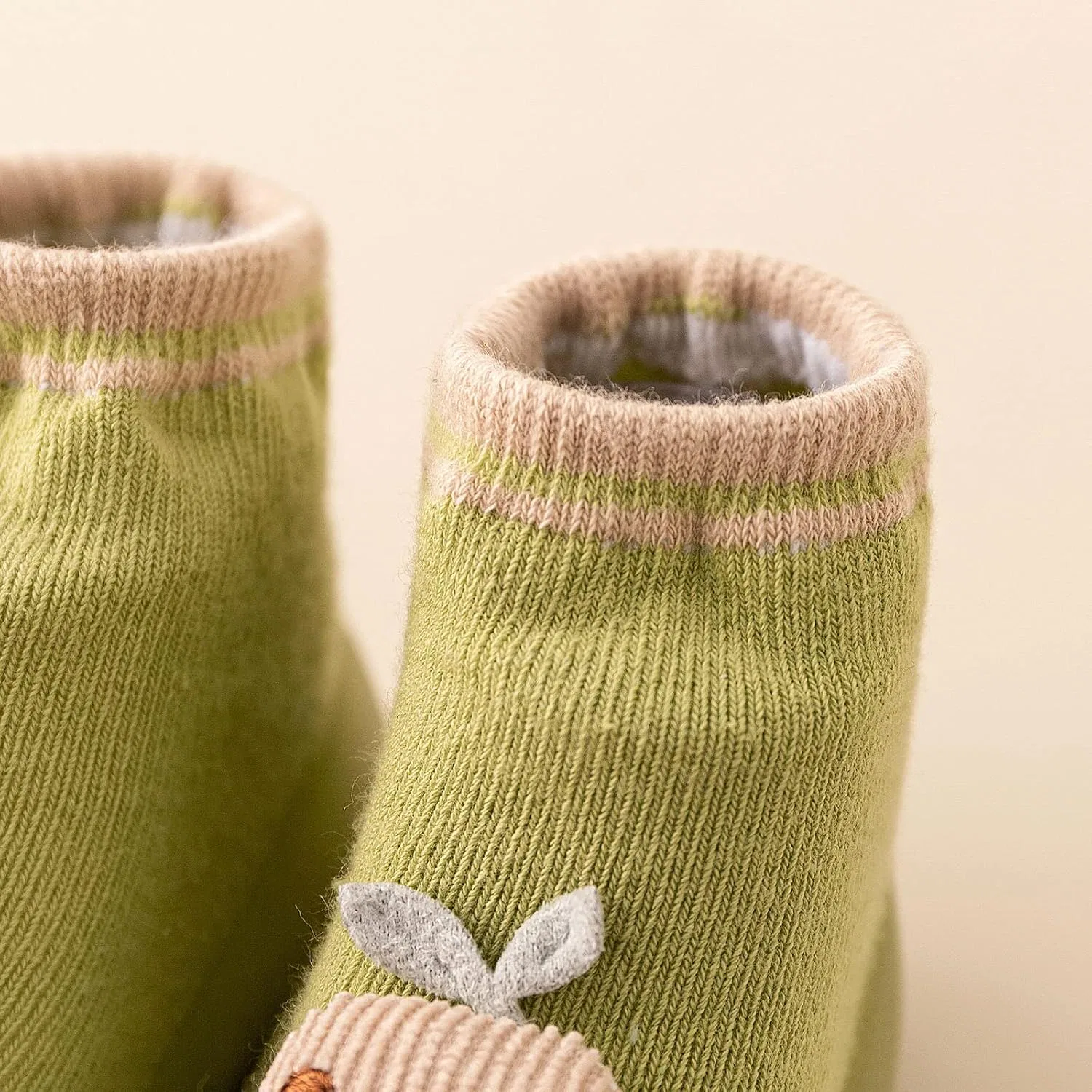 Детские кроссовки с принтом кролика Slip On Sock Shoes, Mint Green — фото 4