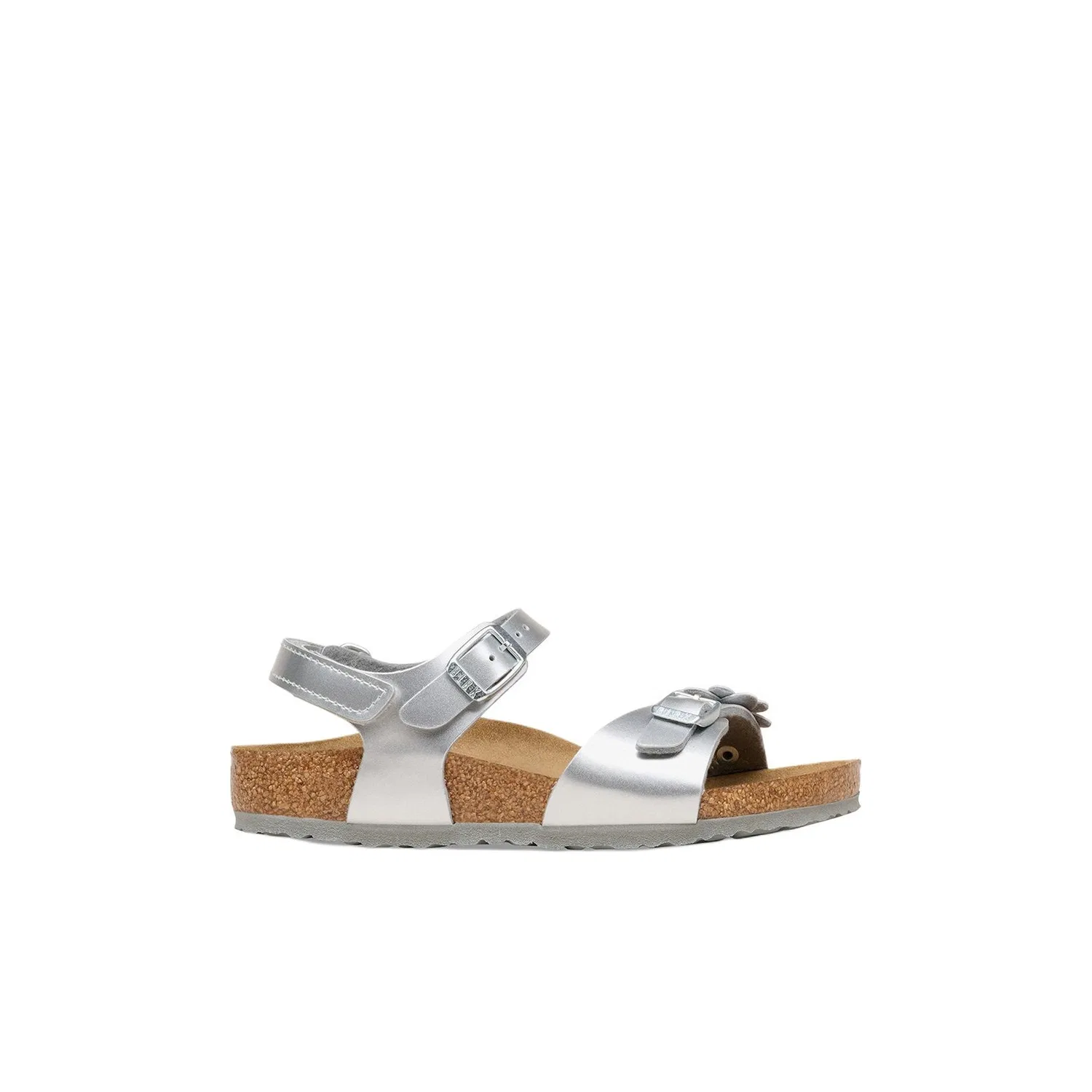 Детские сандалии Birkenstock Rio, Silver Narrow — фото 3