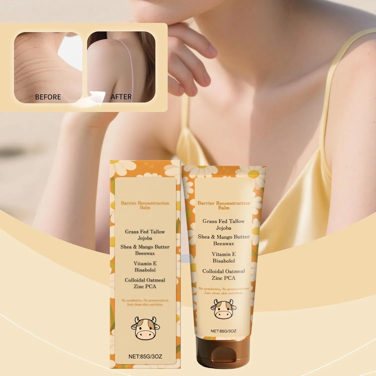 Бальзам для лица и тела Tallow Glow Balm с коллоидной овсянкой, 85 г Generisch — фото 3