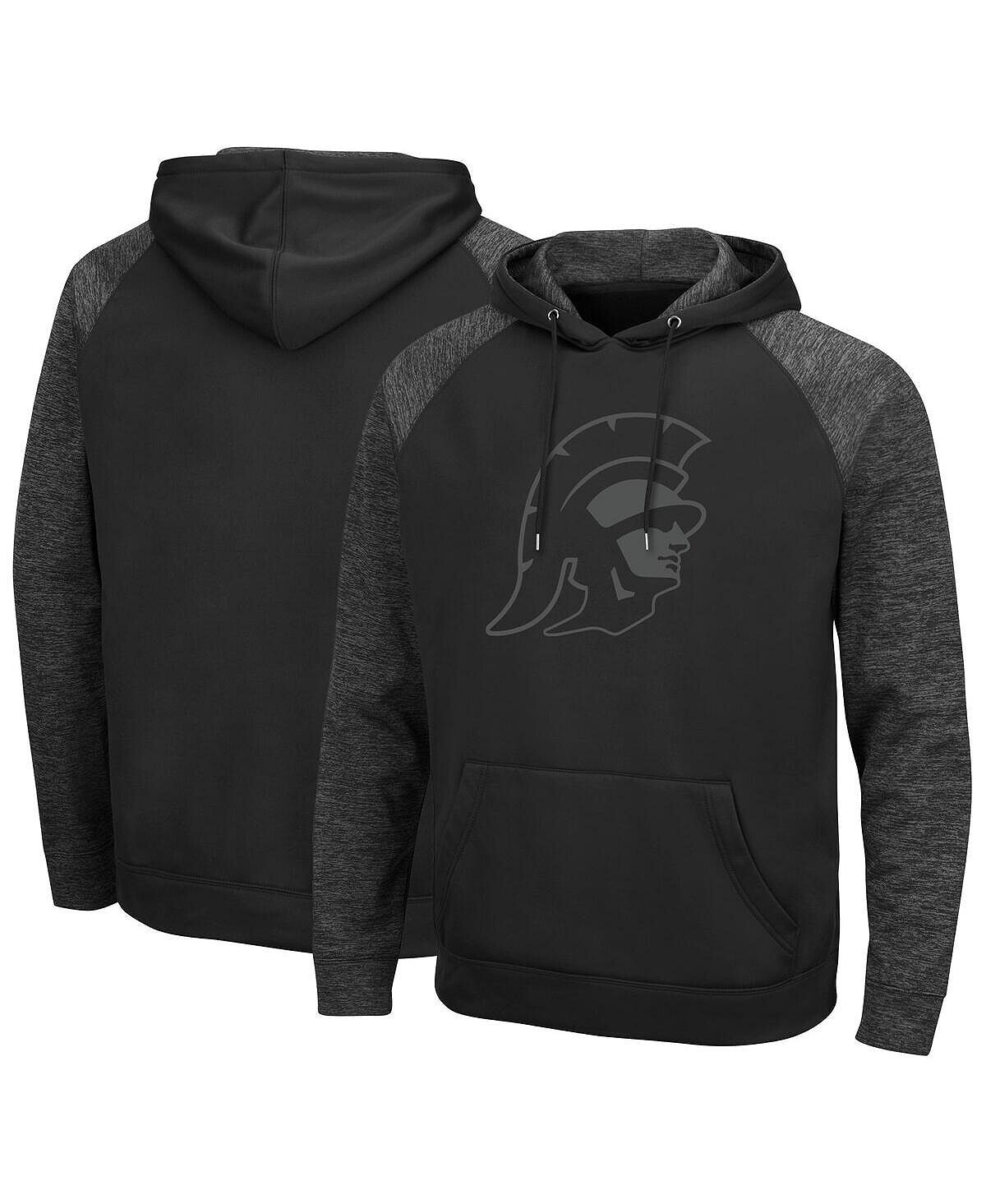 

Мужская худи usc trojans blackout 3.0 tonal pullover hoodie Colosseum, черный