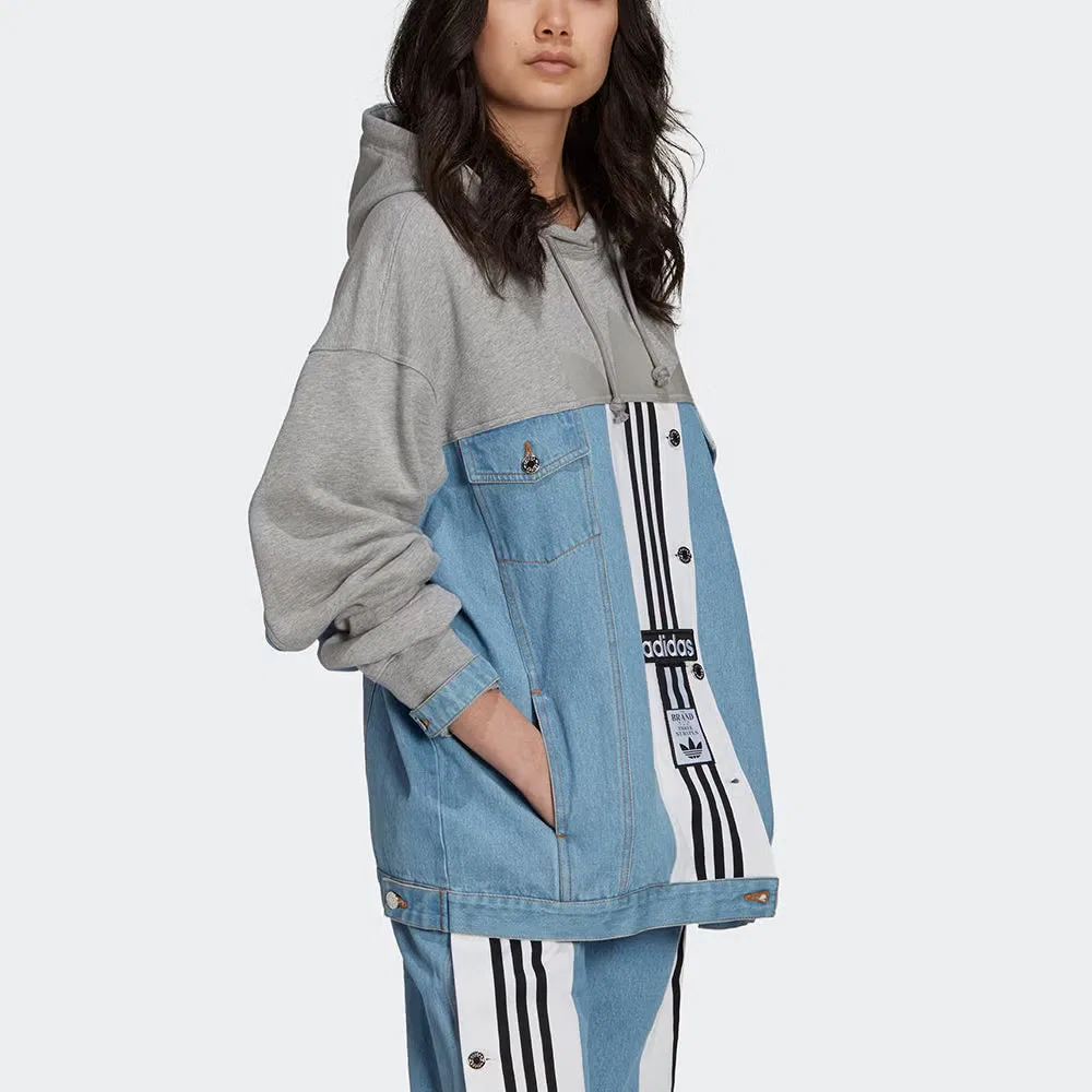 Джинсовая куртка синяя, Adidas, синий — фото 4