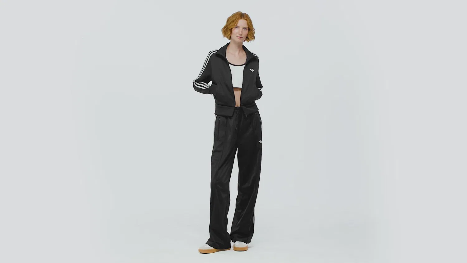 Женская куртка-трактор с воротником-стойкой Firebird Adicolor Adidas Originals, Black — фото 2