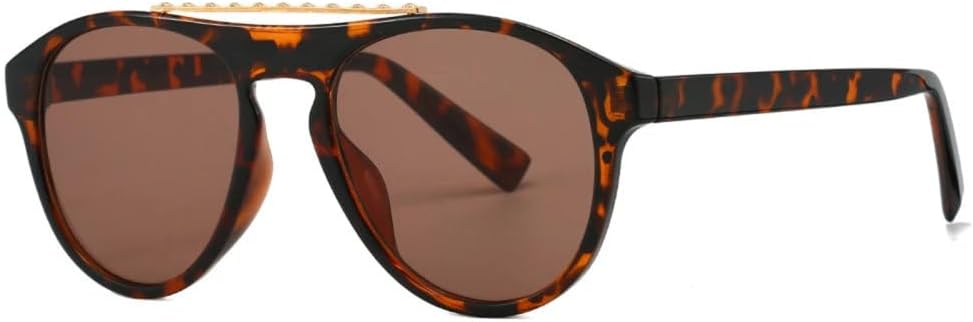 

MUTYNE Классические винтажные солнцезащитные очки для женщин и мужчин, панк, роскошные, популярные, для активного отдыха и вождения, защита от УФ-излучения UV400, Leopard Tea