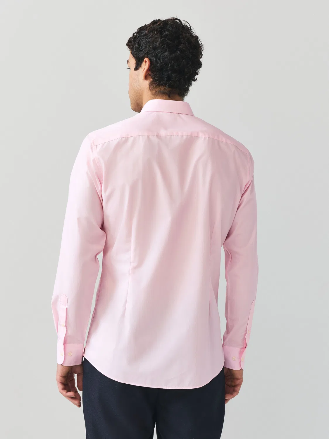 Рубашка смарт с одинарной манжетой, Regular Fit Next, светло-розовая — фото 2