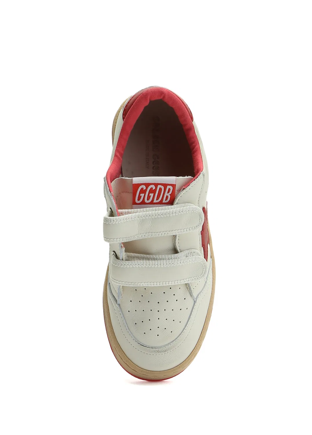 Кроссовки детские Golden Goose Ballstar, Red-White — фото 4