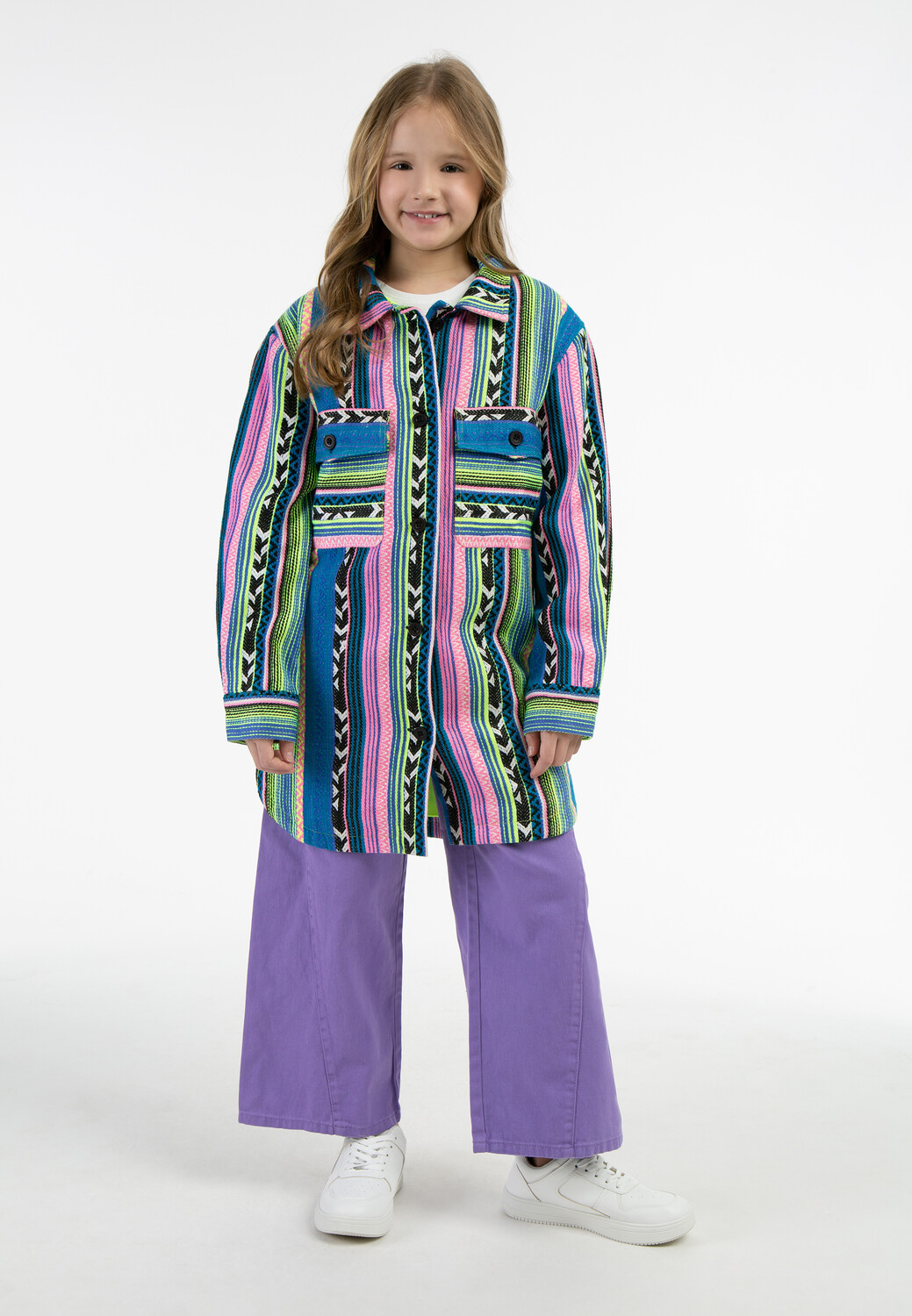 Куртка myMo KIDS Hemdjacke, цвет Mehrfarbig Neon Grün — фото 2