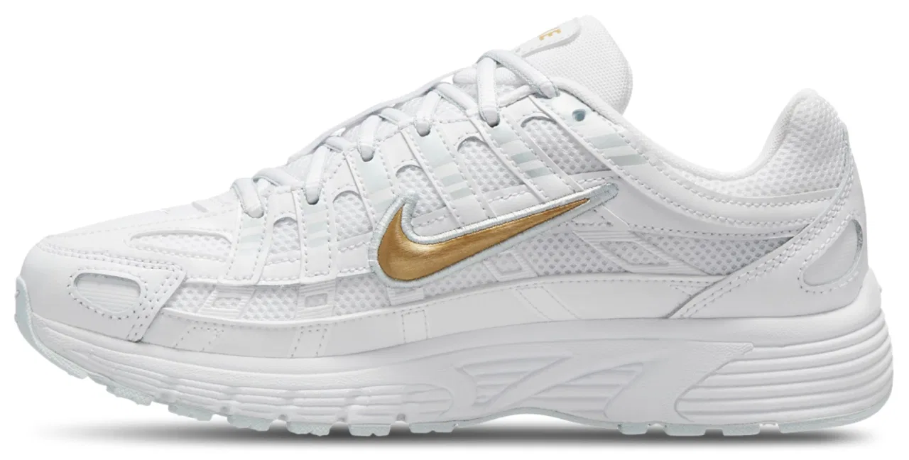 Кроссовки для мальчиков P-6000 Nike, цвет White/Metallic Gold — фото 2