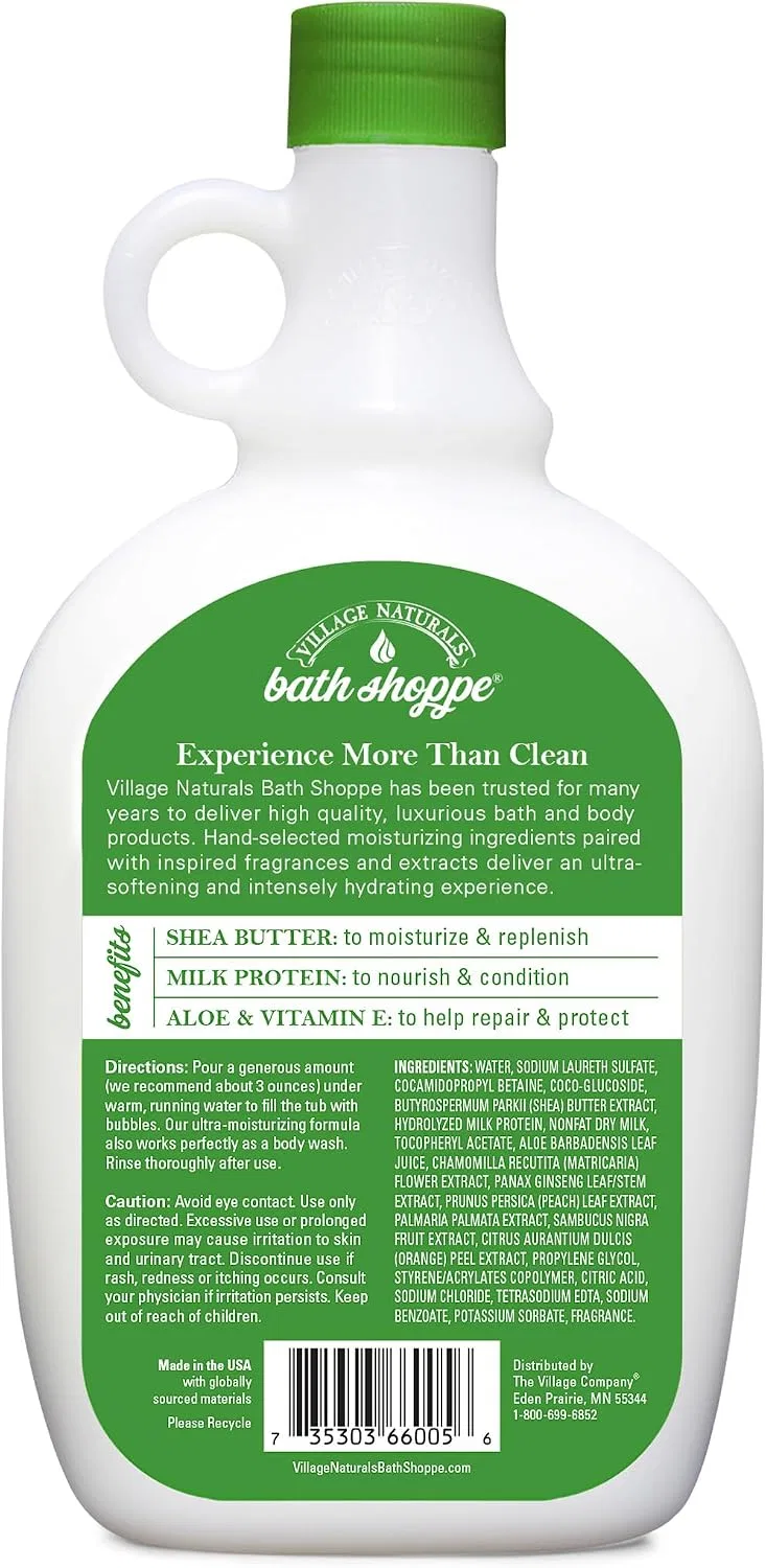 Пена для ванн с белым чаем и жасмином, Village Naturals Bath Shoppe, 2 шт. по 700 мл, белый — фото 2