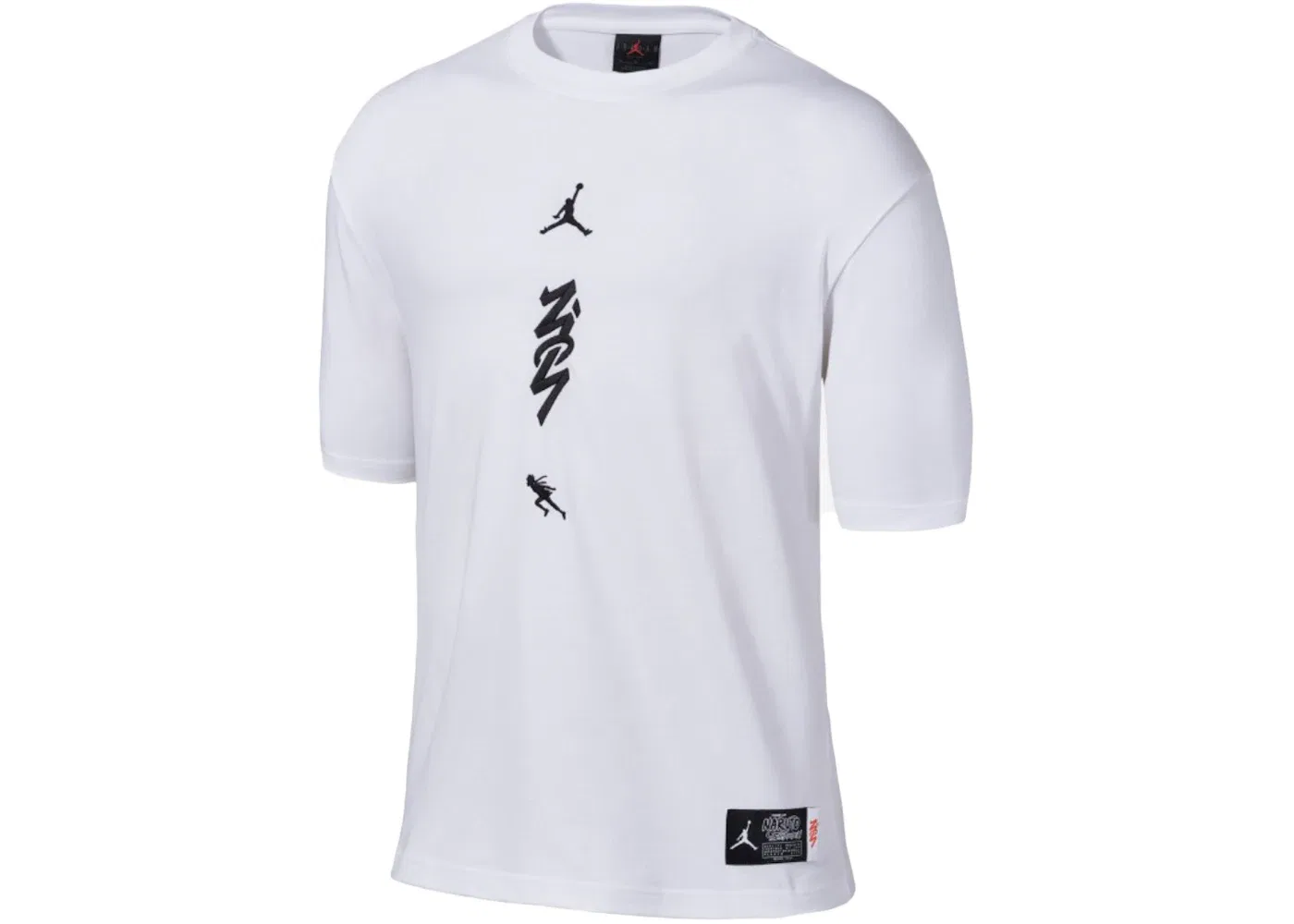 Мужская футболка с принтом Jordan x Zion x Naruto Jordan, White — фото 2