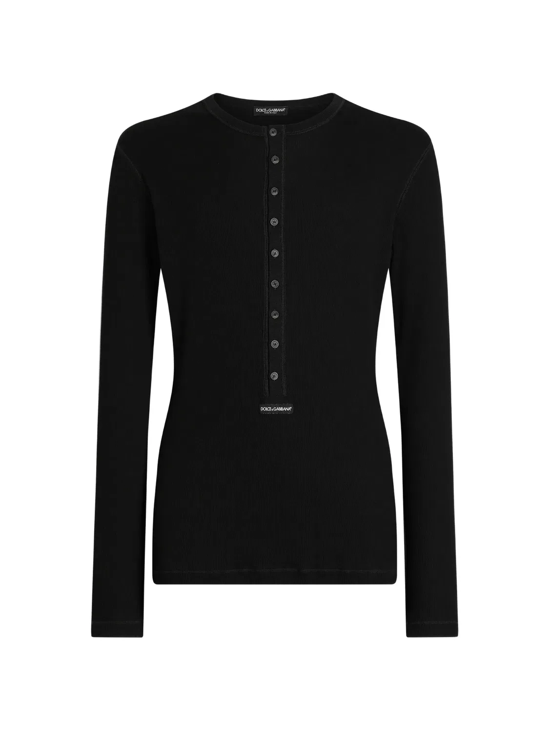 Футболка Serafino черная в рубчик Dolce & Gabbana, черный